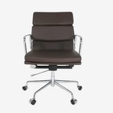 Eames Low Back Office Chair EA 217 - Soft Pad Comfort | Dark Brown